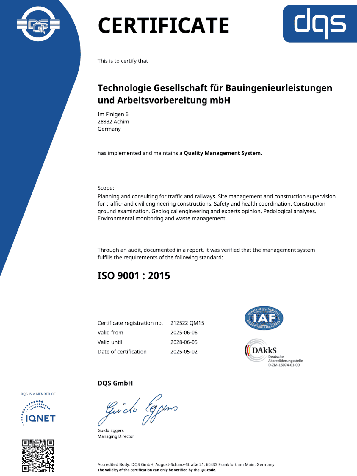 Zertifikat ISO 9001:2015 (en)